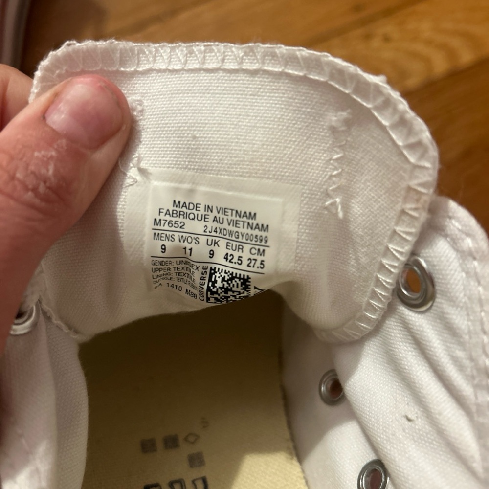 Converse Optical White Canvas Sneakers - Picture 6 of 7